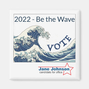 2024 Blue Wave anpassbarer Kampagnenmagnet Magnet