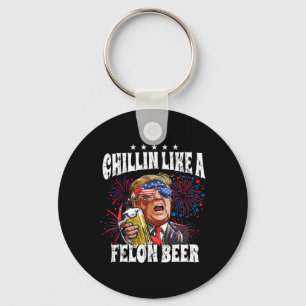 2024 Chillin wie ein Felonbier Schlüsselanhänger