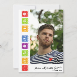 2024 Colorful Mexican Fiesta Graduation Party Dankeskarte