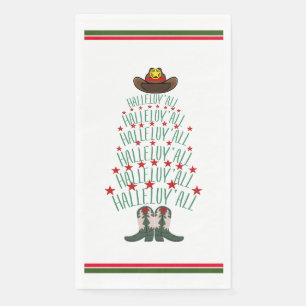 2024 Cowboy Christmas Tree Gast Serviette