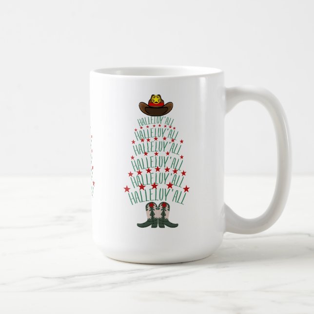 2024 Cowboy Weihnachtsbaum Kaffeetasse (Rechts)