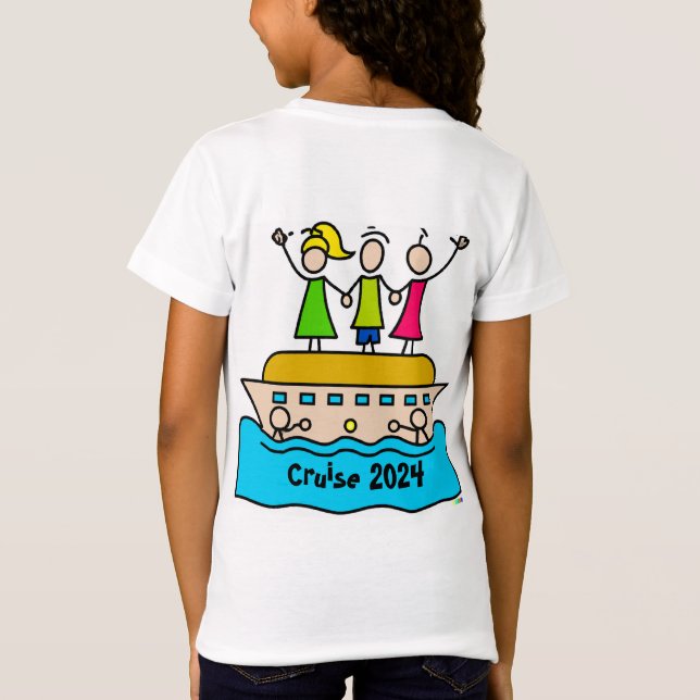 2024 Cruise Adventure: Girls Colorful T - Shirt (Rückseite)