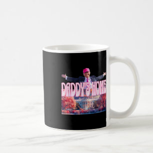 2024 Daddys Zuhause Funny Trump Pink America Bac Kaffeetasse