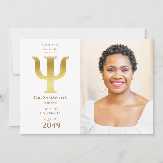 2024 Der Abschluss für Psychologie Dr. Psi Dr. Einladung (Vorderseite)