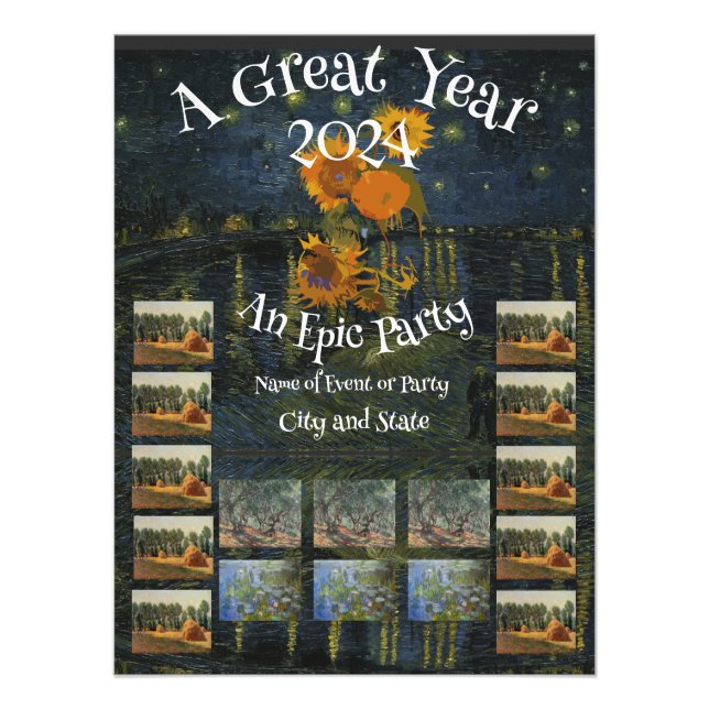 2024 Dinner Happy Hour Girls Boys Night Out Wein Fotodruck (Vorne)