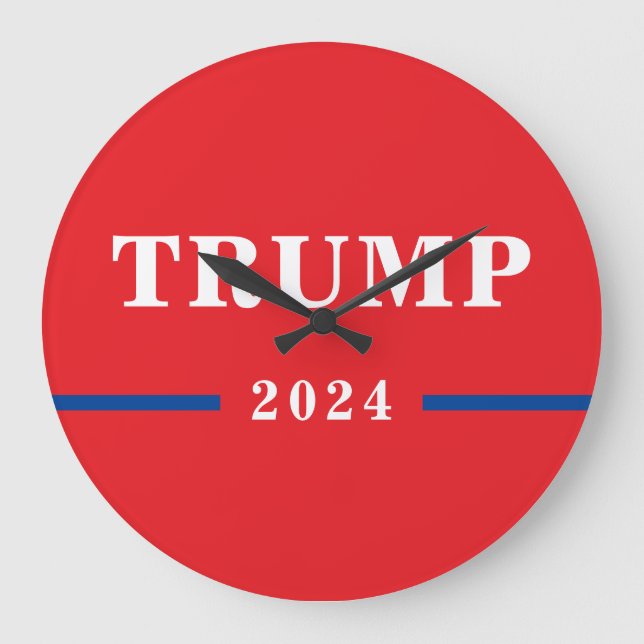 2024 Donald Trump Große Wanduhr (Vorderseite)