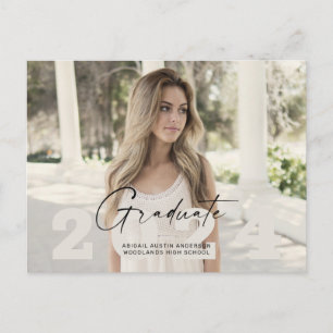 2024 Einfaches Grad-Foto Postkarte