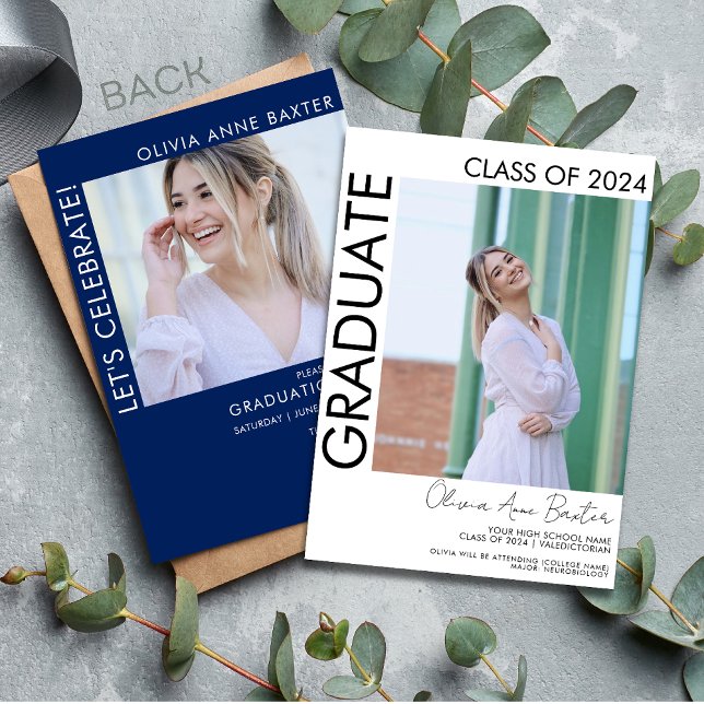 2024 Einladung der Modernen Minimal Foto Graduatio (Von Creator hochgeladen)