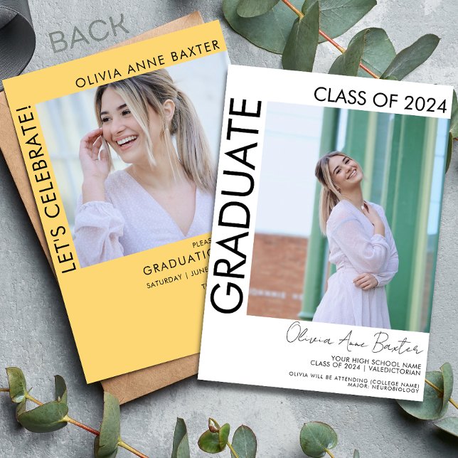 2024 Einladung der Modernen Minimal Foto Graduatio (Von Creator hochgeladen)