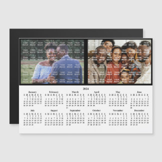 2024-Familie Portrait Custom Magnetic Calendar Magnetkarte