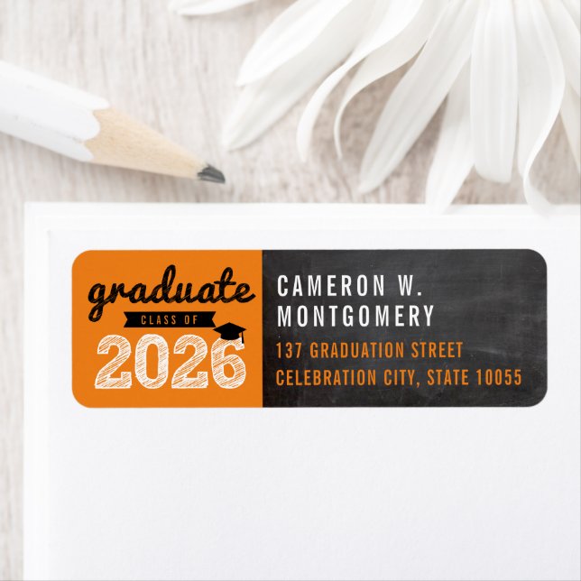 2024 Fett Sketch Modern Orange Abschluss Adresse (Insitu)
