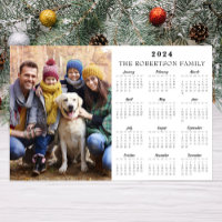 2024 Foto- und Familienname 12 Monate Kalender