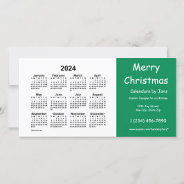 2024 Frohe Weihnachtskalender von Janz Green Feiertagskarte