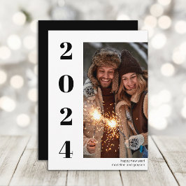 2024 Frohes Neues Jahr Foto Feiertagskarte