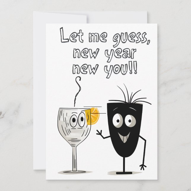 2024 Frohes neues Jahr Sarcastic Funny Meme Einladung (Vorderseite)