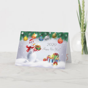 2024 Frohes Neues Jahr! Winterferien Karte