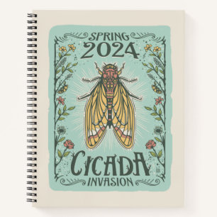2024 Frühjahr Cicada Invasion Notizbuch