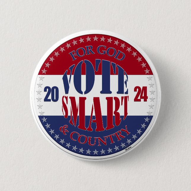 2024 für die Wahl von Gott und Land klug Button (Vorderseite)