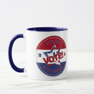 2024 Für Gott und Land WÄHLE! Stern Häkchen Tasse