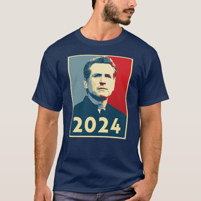 2024: Gavin Newsom T-Shirt (Vorderseite)