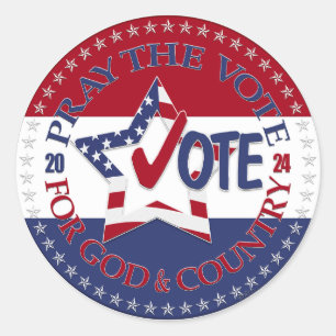 2024 Gebet die Stimme für Gott und Land Stimme Sta Runder Aufkleber