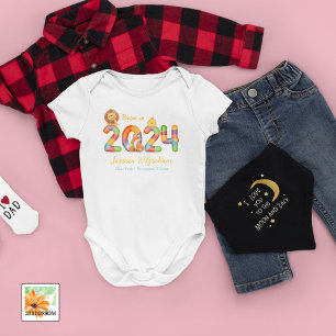 2024 geborenes Geschenk für personalisierte Kleink Baby Strampler