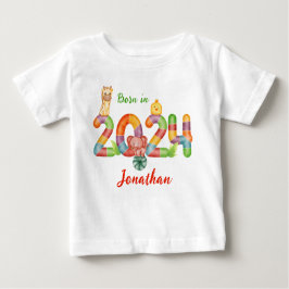 2024 geborenes Geschenk für personalisierte Kleink Baby T-shirt