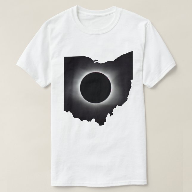 2024 Gesamter Solar Eclipse Ohio T - Shirt (Design vorne)