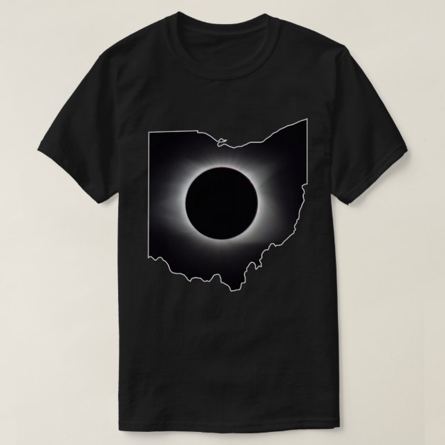 2024 Gesamter Solar Eclipse Ohio T - Shirt (Design vorne)