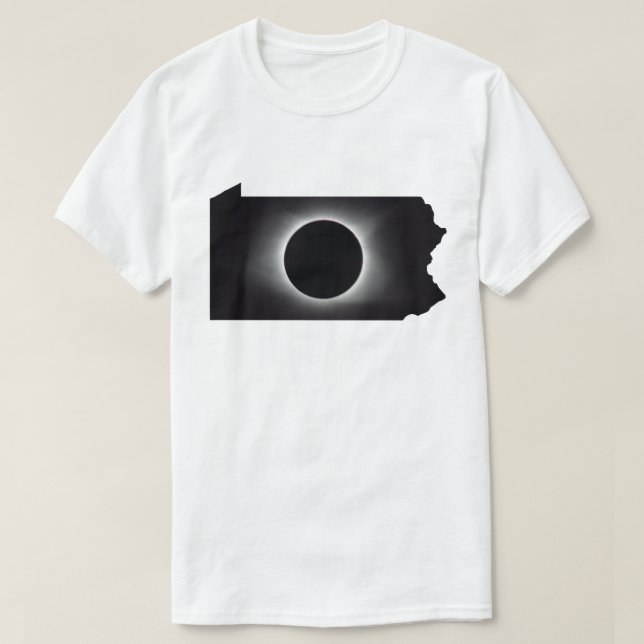2024 Gesamter Solar Eclipse Pennsylvania T - Shirt (Design vorne)