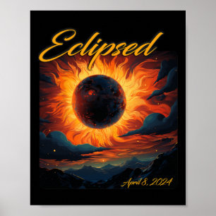 2024 Gesamter Sonnenmond-Total Poster