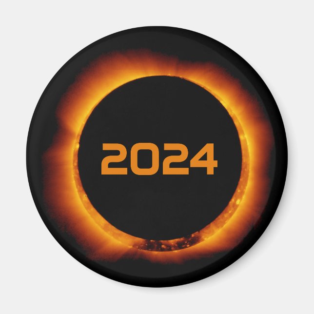 2024 Gesamter Sonnenstuhl Datum Starry Sky Magnet (Vorne)