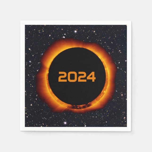 2024 Gesamter Sonnenstuhl Datum Starry Sky Serviette (Vorderseite)