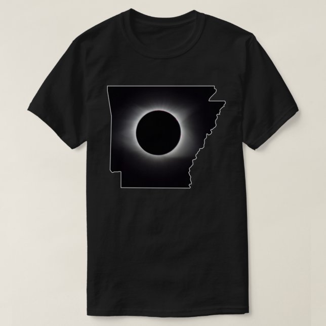 2024 Gesamter T - Shirt Solar Eclipse Arkansas (Design vorne)