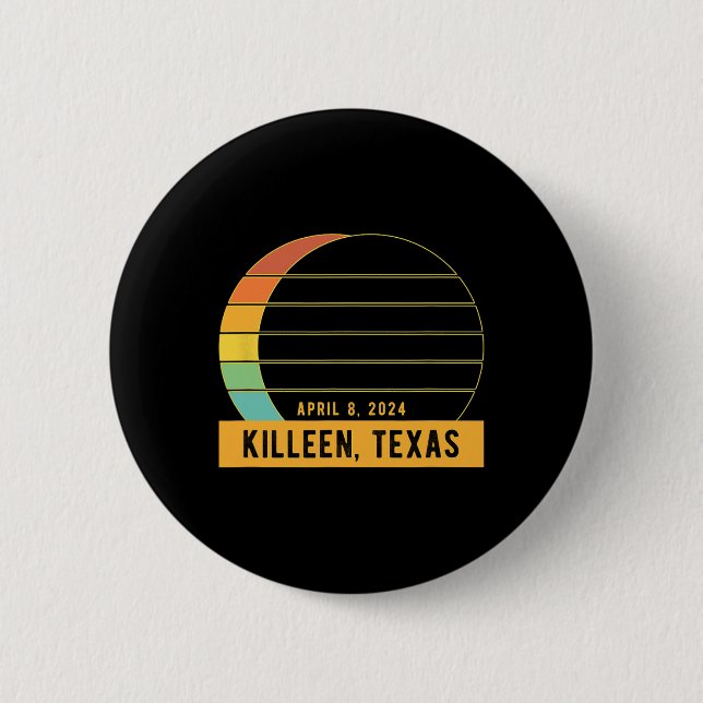 2024 Gesamtsolarausfall in Killeen Texas Button (Vorderseite)