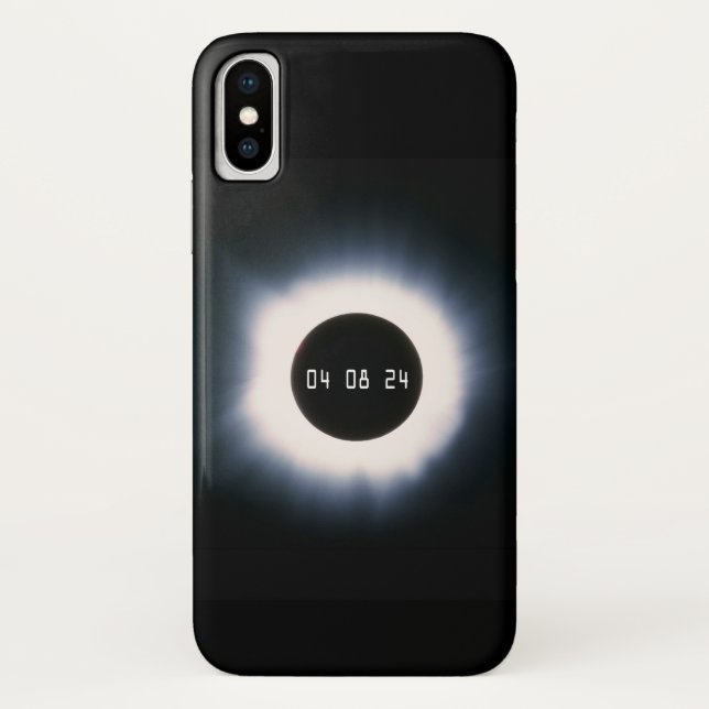 2024 Gesamtsolarauskitzel in Schwarz und Weiß Case-Mate iPhone Hülle (Rückseite)