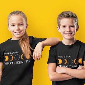 2024 Gesamtsolarausklipse Custom Town and Staat T-Shirt