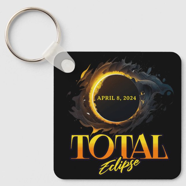 2024 Gesamtsolarausstoß 8. April Schlüsselanhänger (Vorderseite)