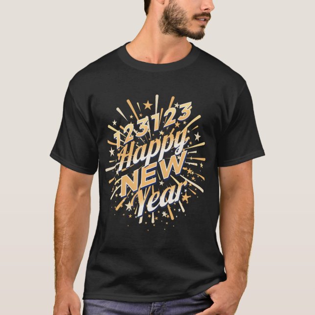 2024-GLÜCKLICHES NEUJAHR 123123 T-Shirt (Vorderseite)