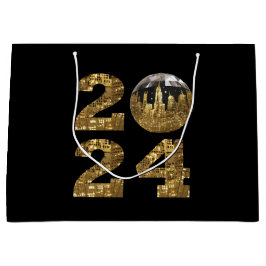 2024 Gold-Gold-Silver-Ball-NYC Große Geschenktüte