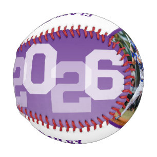 2024 GRAD Athlet Lila Foto-Abschlussandenken Baseball