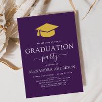 2024 Graduierungsparty Lila Gold Moderne