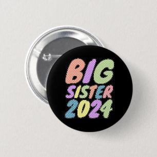2024 Große Schwester Girly Dots Button