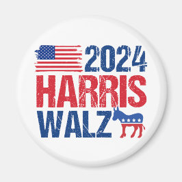2024 Harris Walz Demokrat Donkey American Election Magnet