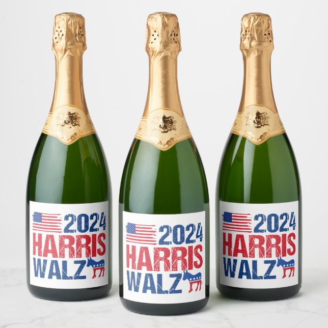 2024 Harris Walz-Demokrat, Donkey-Wahl (Flaschen)