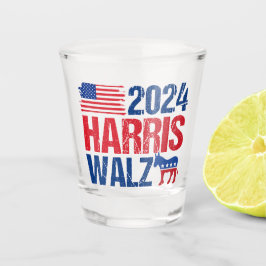 2024 Harris Walz-Demokrat, Donkey-Wahl Schnapsglas
