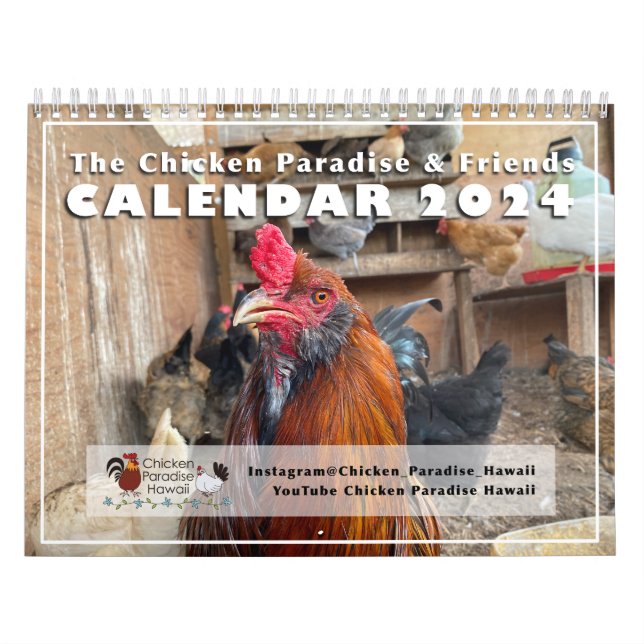 2024 Hühnerparadies Hawaii Kalender (Titelbild)