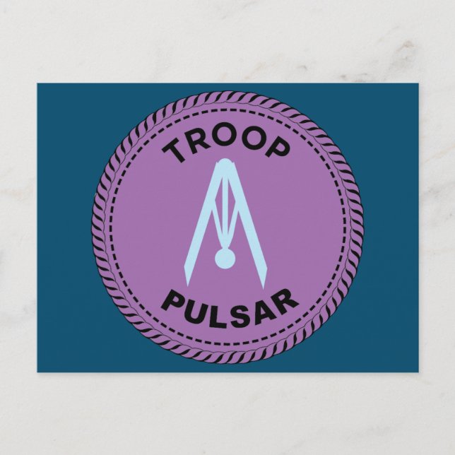 2024 IGGPPCamp Troop Pride Compass Poscard Postkarte (Vorderseite)