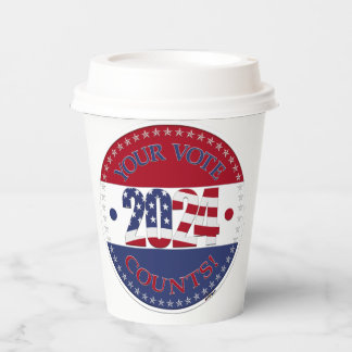 2024 Ihr Votum zählt Flag USA Pappbecher