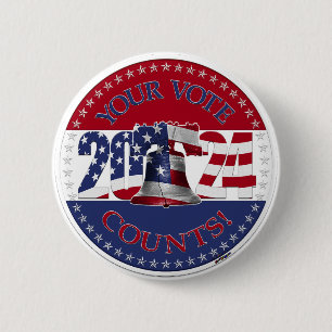 2024 Ihre Stimme zählt Liberty Bell USA Flag Button